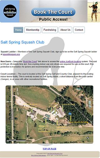 Salt Spring Squash Club - Book the Court!